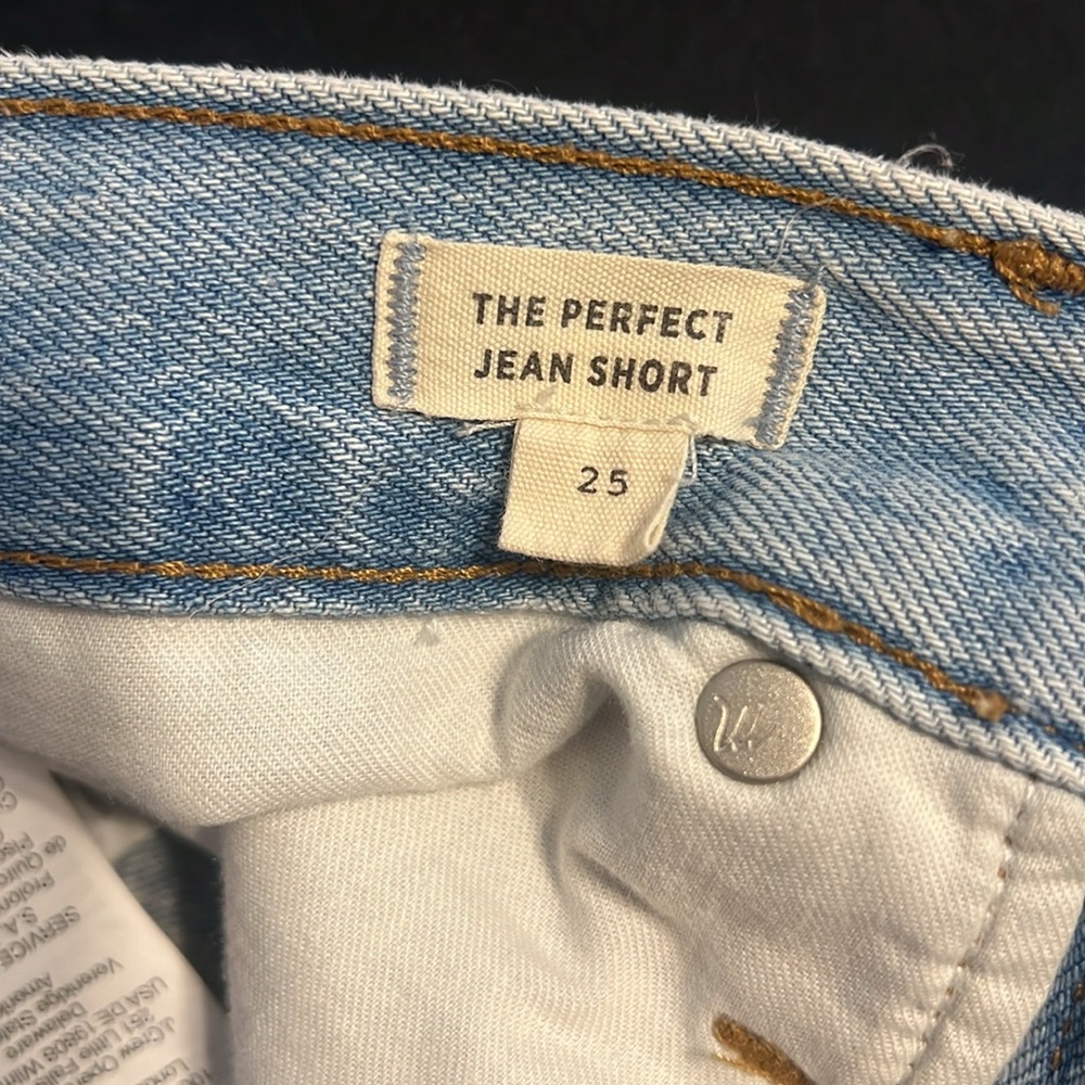 Madewell The Perfect Jean Short size 25 like new - Picture 6 of 6